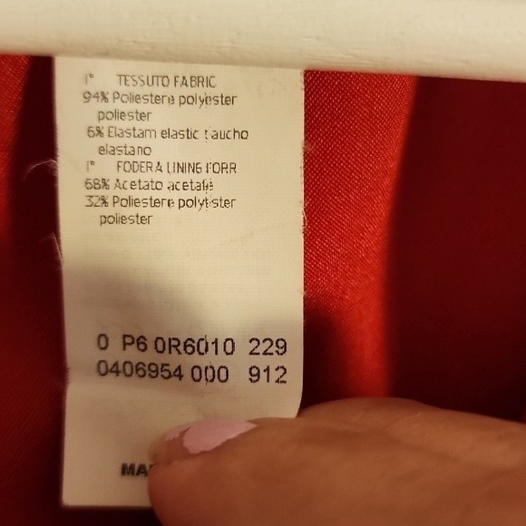 Les Copains red blazer made in Italy fully lined Size 48 - Picture 7 of 11